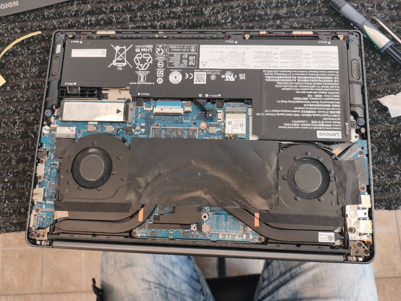 Lenovo IdeaPad 5 Pro aušinimo sistema