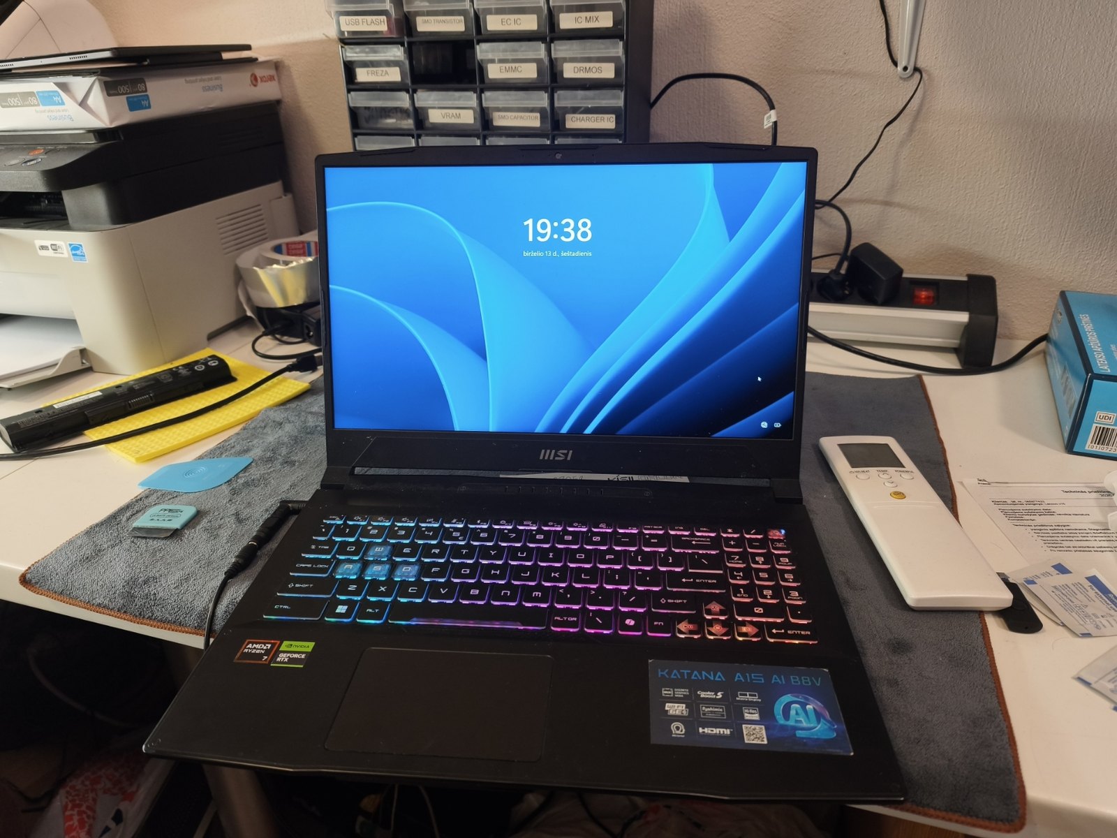 MSI Katana A15 AI remontas Pagrindines plokštes remontas